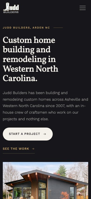 The new homepage on a phone